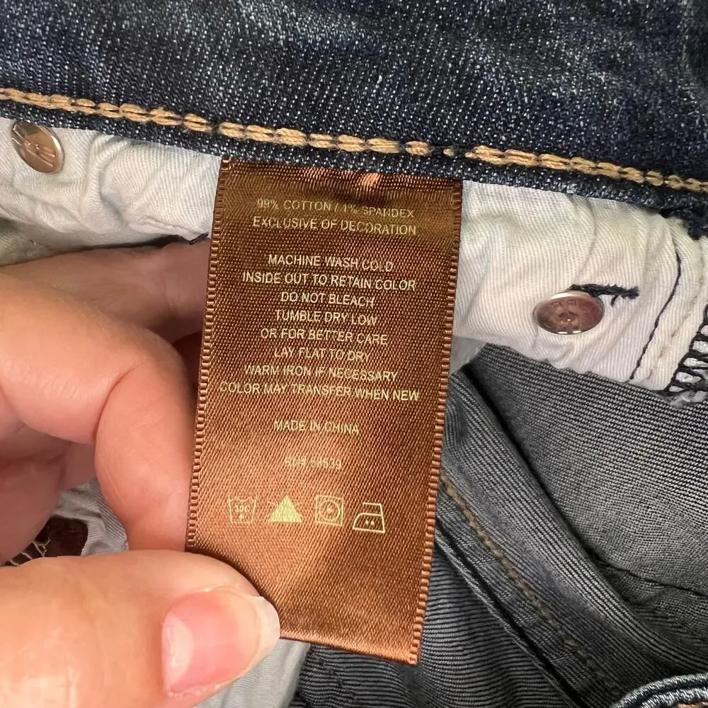 Kut from the Kloth Denim Stretch Distressed Long Bermuda Shorts Size 2
